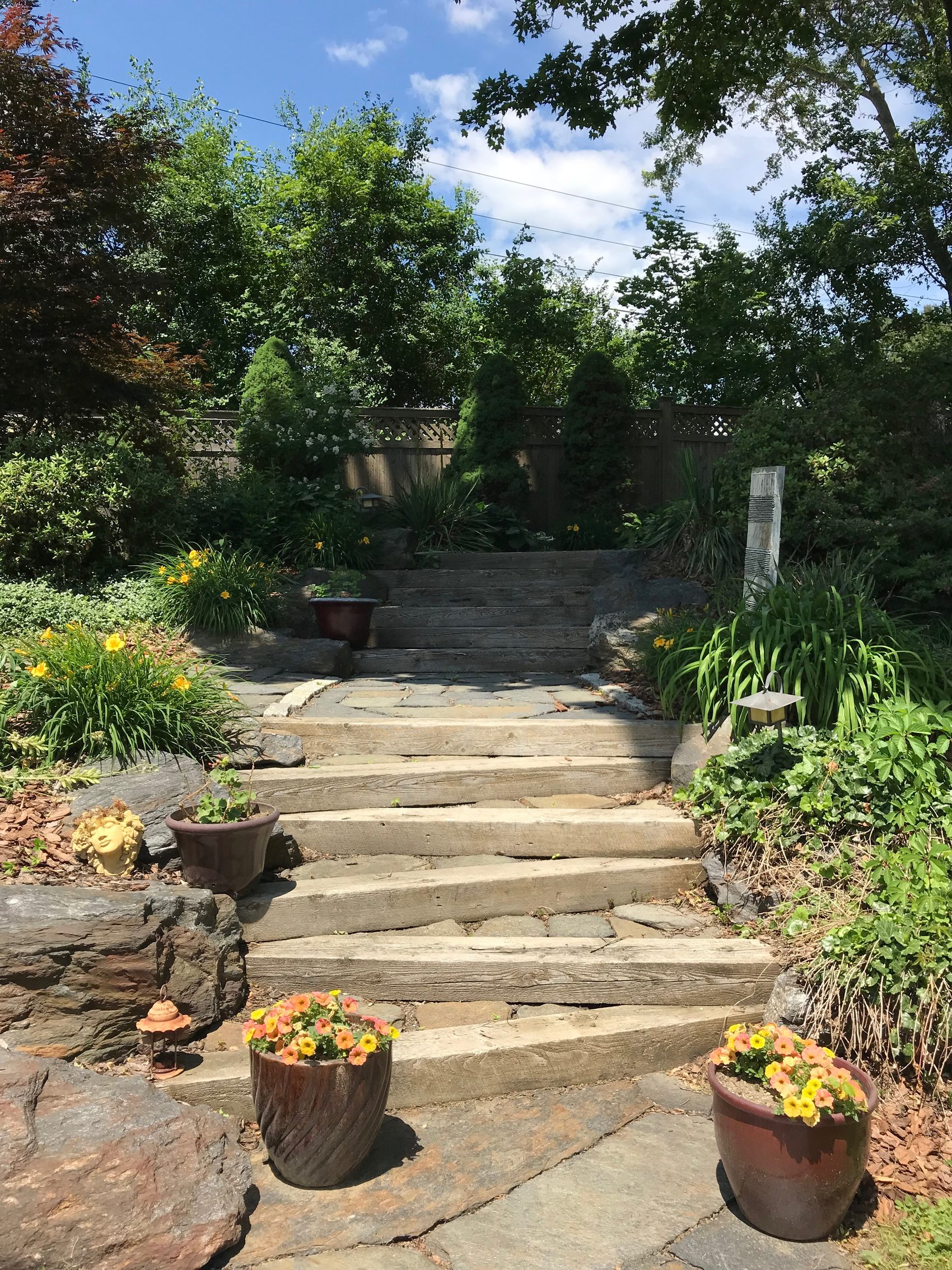 Terraced gardens
